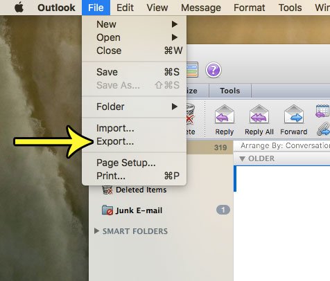 outlook for mac export csv